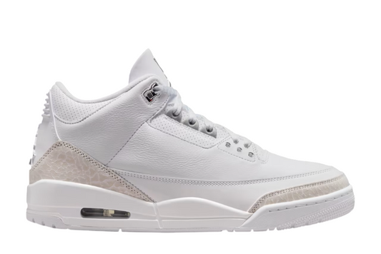 Air Jordan 3 White and Silver "PURE MONEY"