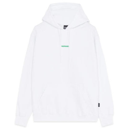 FELPA HOODIE WHITE RIBS GREEN