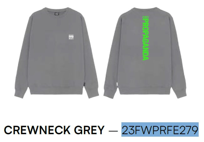 FELPA CREWNECK GREY LOGO VERTICAL