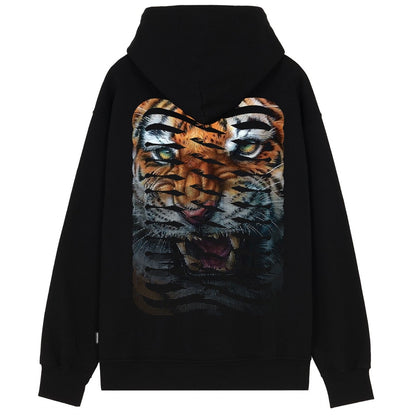 FELPA HOODIE BLACK RIBS TIGER