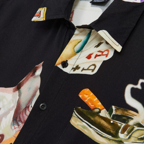 Camicia Stampa Royal Flush nera