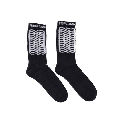 Calza Media Uomo Ribs Socks Blackwhite