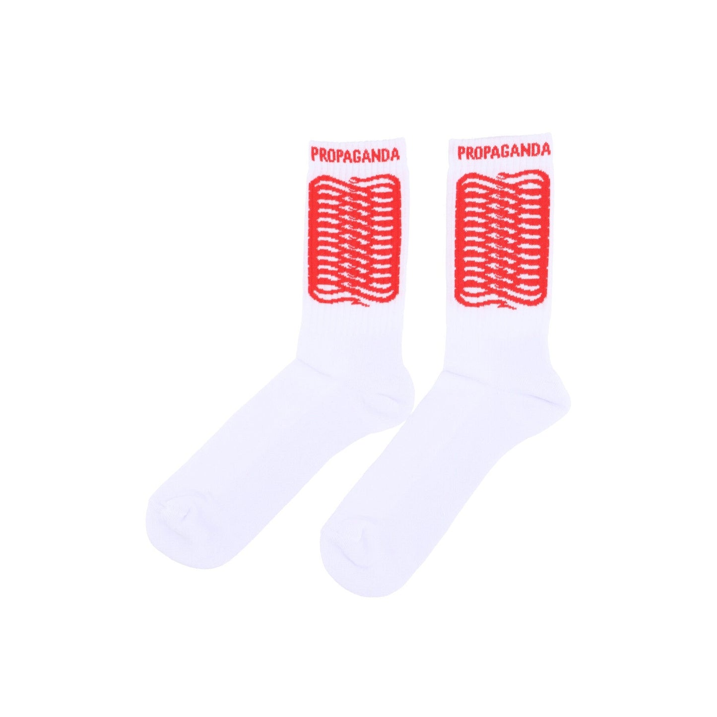 Calza Media Uomo Ribs WhiteRed