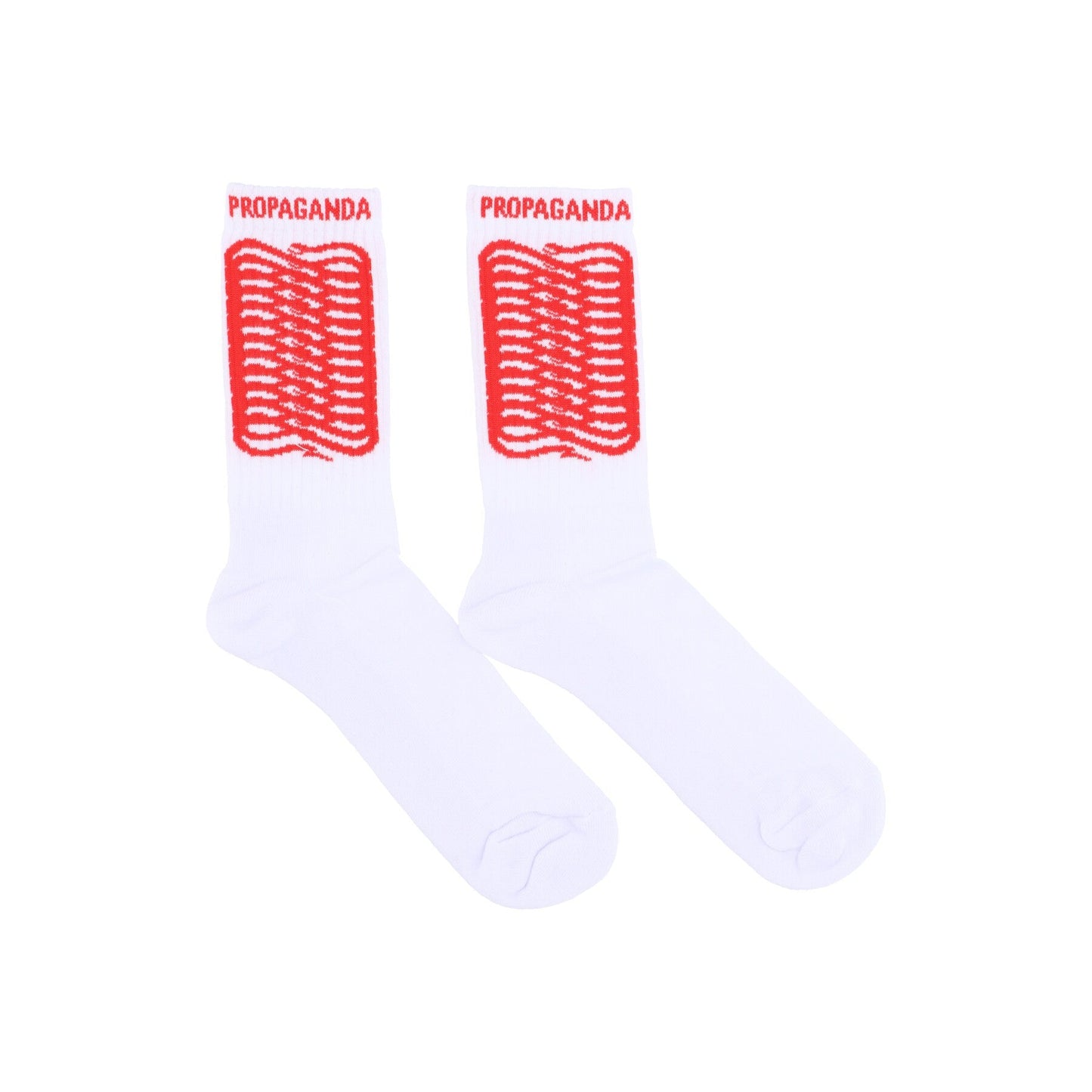 Calza Media Uomo Ribs WhiteRed