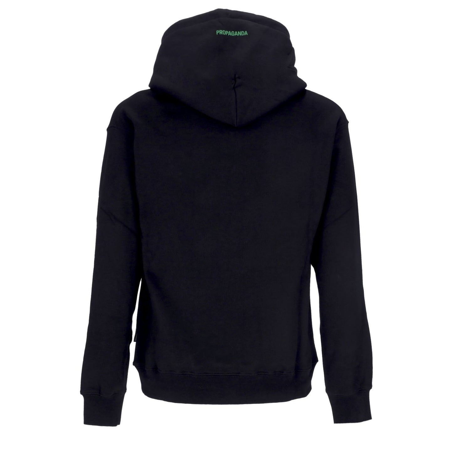 FELPA HOODIE BLACK LOGO GREEN