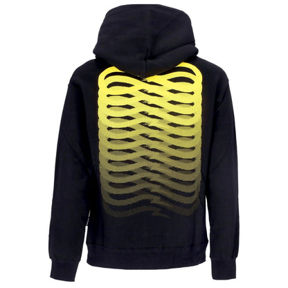 FELPA HOODIE BLACK RIBS YELLOW