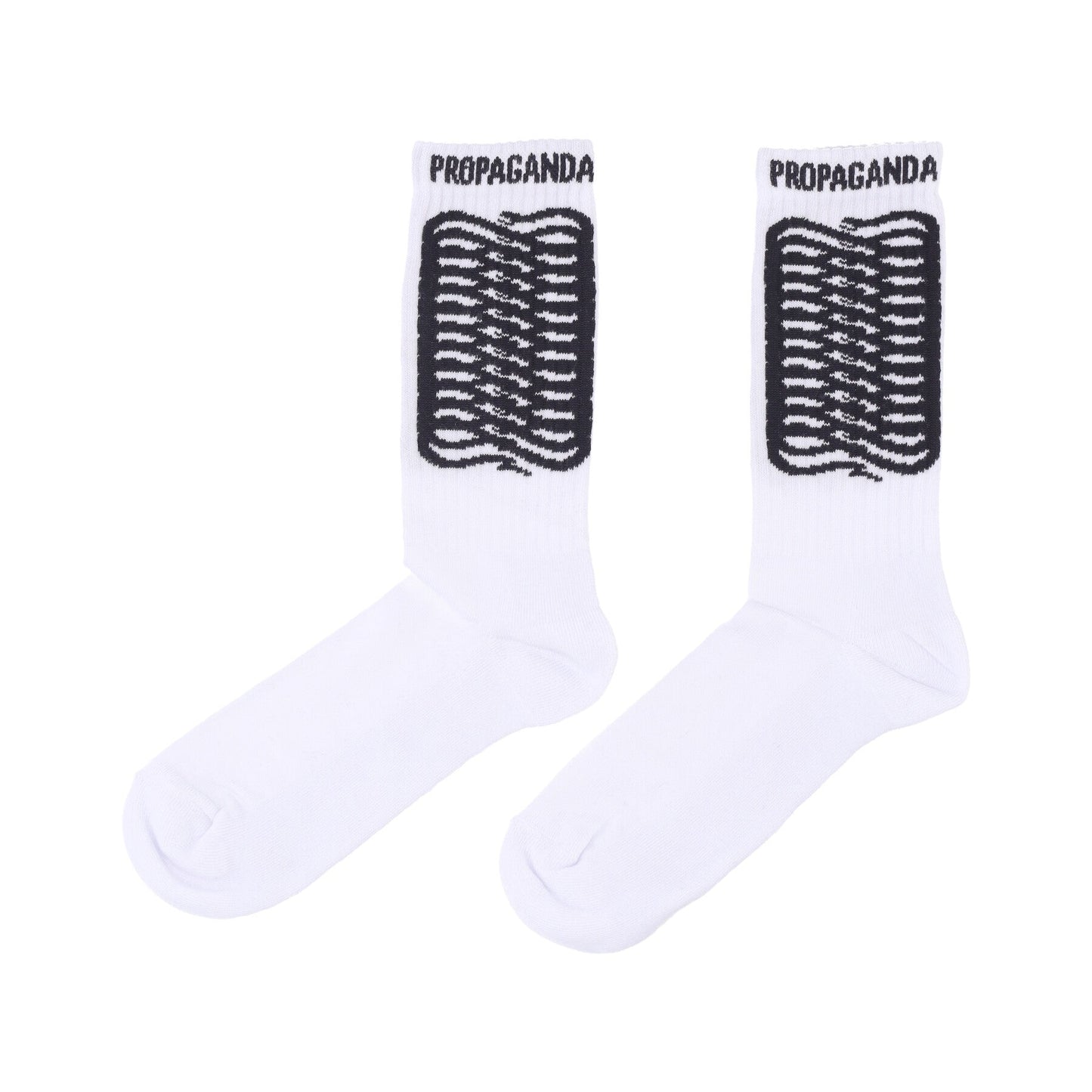 Calza Media Uomo Ribs Socks WhiteBlack