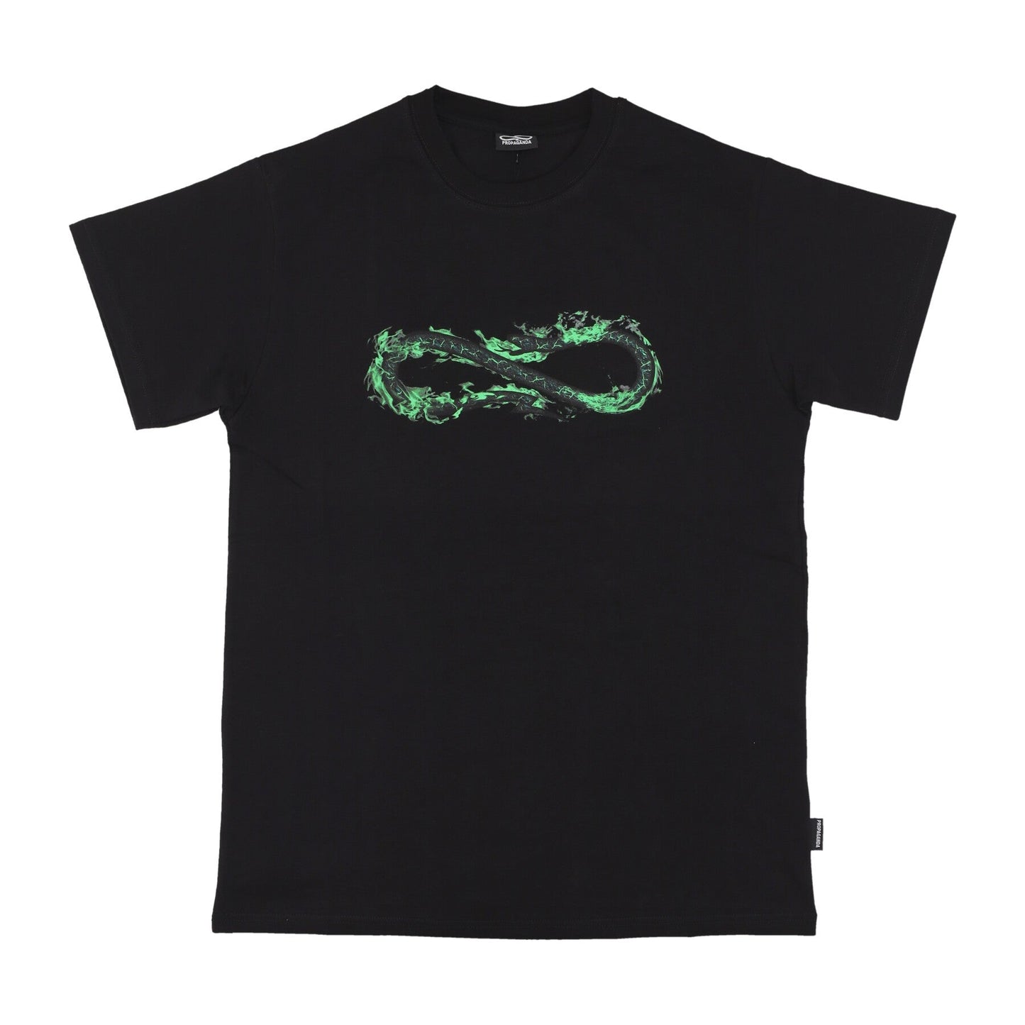 T-SHIRT Logo Fire Green Black