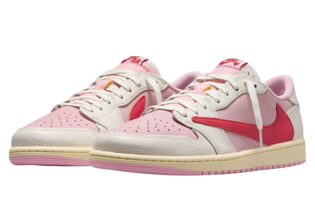 Air Jordan 1 Retro Low OG SP Travis Scott Sail Tropical Pink