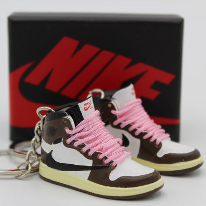 Portachiavi Jordan 1 High Travis Mocha Laccio Rosa