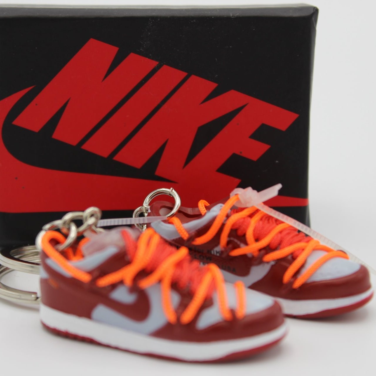 Portachiavi Dunk Low Off White University Red