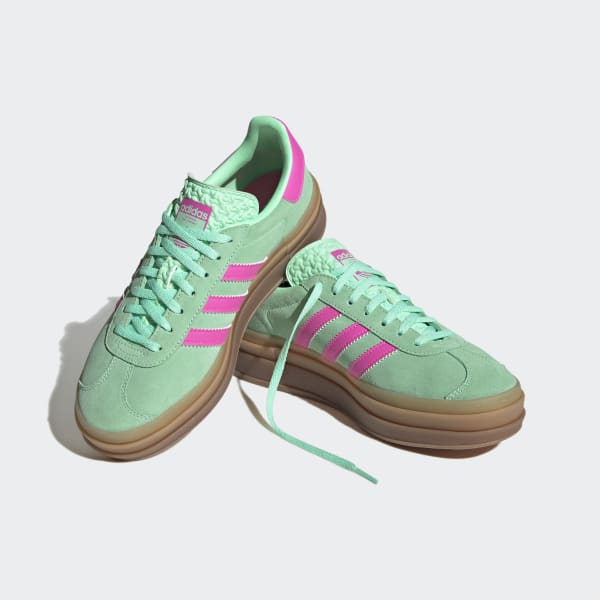 Adidas Gazelle Bold Pulse Mint Screaming Pink Gum M2