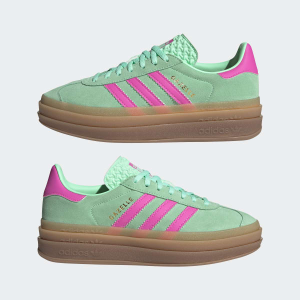 Adidas Gazelle Bold Pulse Mint Screaming Pink Gum M2