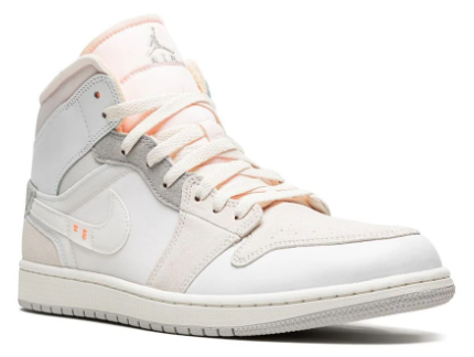 Air Jordan 1 Mid Inside Out White Grey