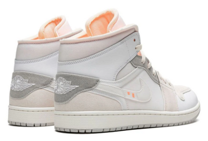 Air Jordan 1 Mid Inside Out White Grey