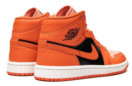 Air Jordan 1 Mid Orange Black W