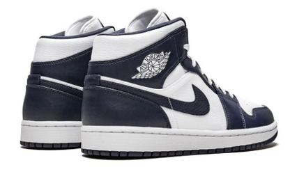 Air Jordan 1 Mid White Metallic Gold Obsidian