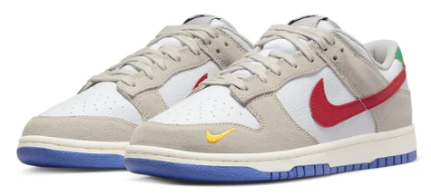 Nike Dunk Low Light Iron Ore Red Blue