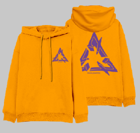 FELPA 777 Felpa Logo Triangle Ocra/Violet