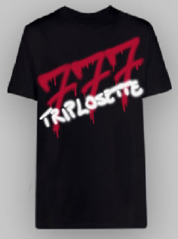 T-Shirt 777 Logo Vernice Nera