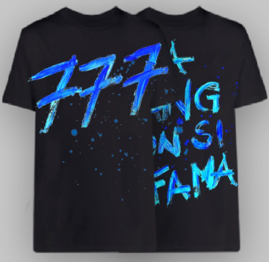 T-Shirt 777 Logo Gang Schizz Nera