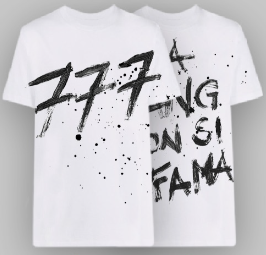 T-Shirt 777 Logo Gang Schizz Bianca