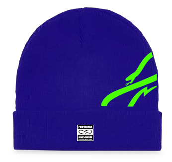 Cappello Uomo Logo Spin Beanie Purple Green Fluo