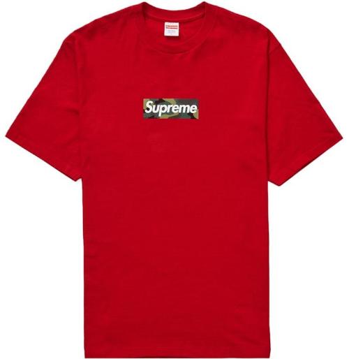 Supreme Box Logo Tee Camo Red