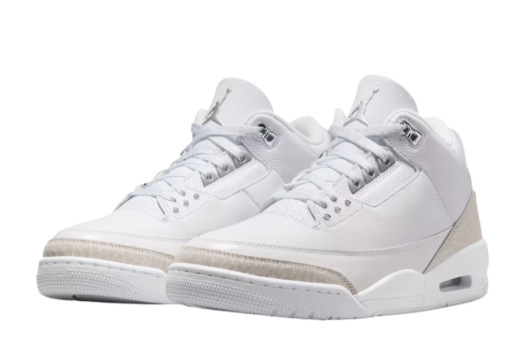Air Jordan 3 White and Silver "PURE MONEY"
