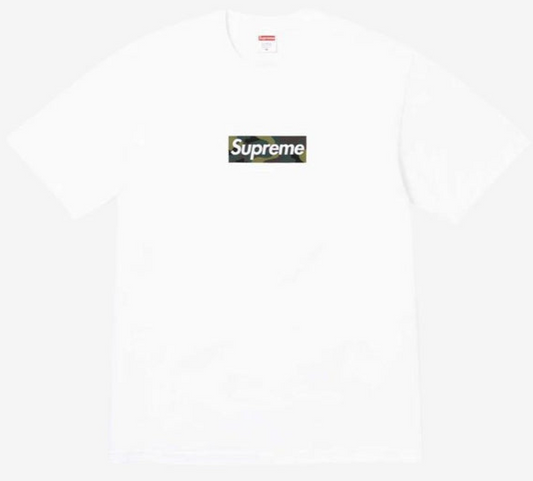 Supreme Box Logo Tee Camo White