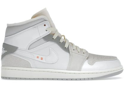 Air Jordan 1 Mid Inside Out White Grey